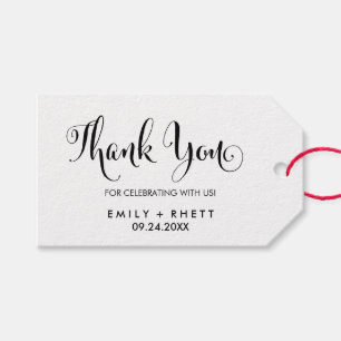 Southern Belle Calligraphy Thank You Favor Gift Tags