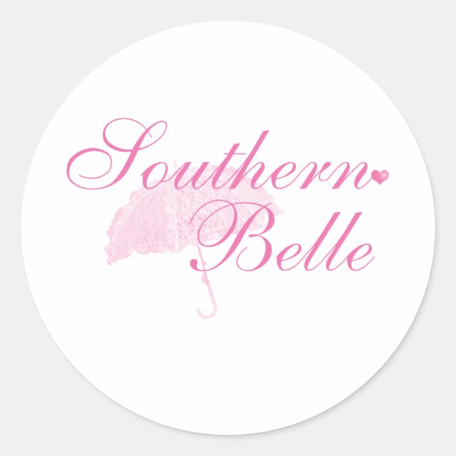 Southern Belle Classic Round Sticker (Front)