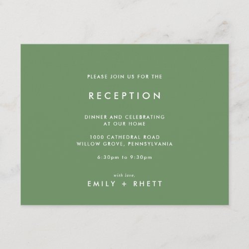 Southern Belle Coordinate Horizontal Reception Enclosure Card