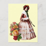 Southern Belle Vintage Postcard