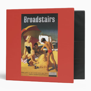 Southern British Railways Family on Beach 3 Ring Binder
