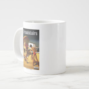 Southern British Railways Family on Beach Giant Coffee Mug