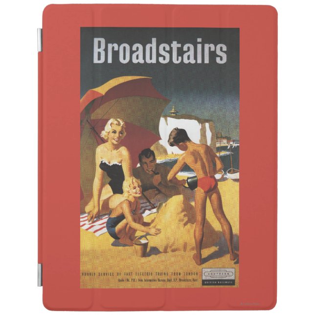 Southern British Railways Family on Beach iPad Smart Cover (Front)