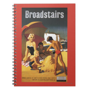 Southern British Railways Family on Beach Notebook