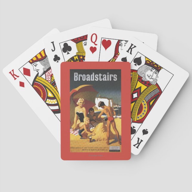Southern British Railways Family on Beach Poker Cards (Back)