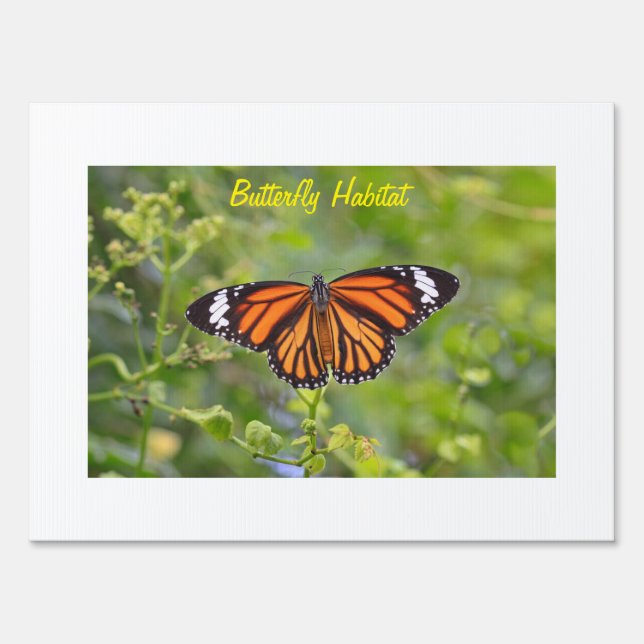 Southern Butterfly Habitat Yard Sign (Front)
