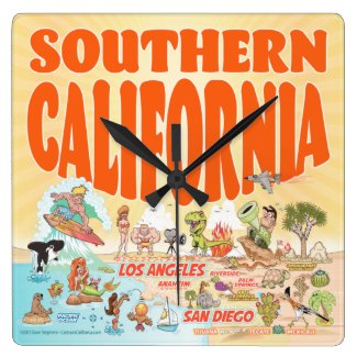 Southern California Acrylic Wall Clock