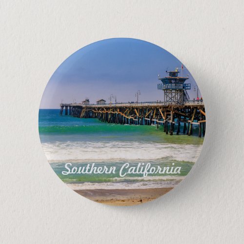 Southern California beach and pier in San Clemente Button