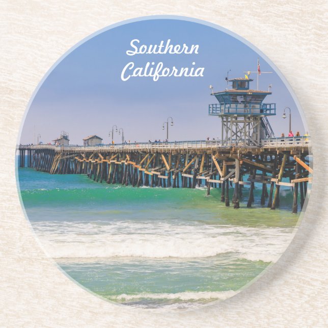 Southern California beach and pier in San Clemente Coaster (Front)