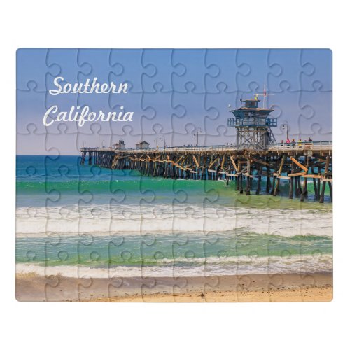 Southern California beach and pier in San Clemente Jigsaw Puzzle