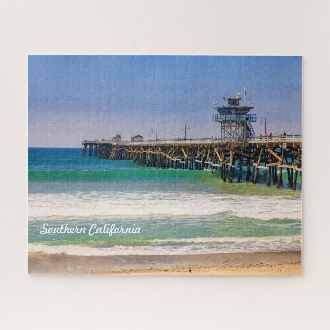 Southern California beach and pier in San Clemente Jigsaw Puzzle (Horizontal)