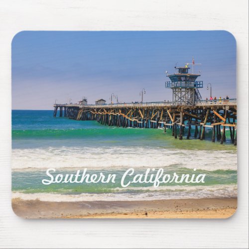 Southern California beach and pier in San Clemente Mouse Pad