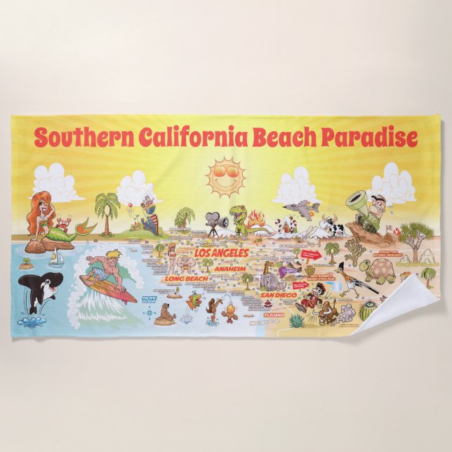 Southern California Beach Paradise Blanket (Front)