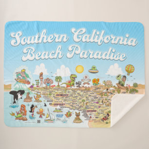 Southern California Beach Paradise Fleece Blanket