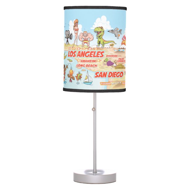 Southern California Beach Paradise Lamp (Front)
