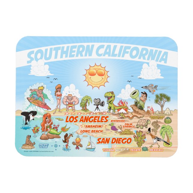 Southern California Beach Paradise Magnet (Horizontal)