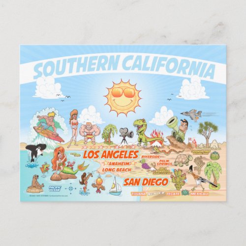 Southern California Beach Paradise Postcard