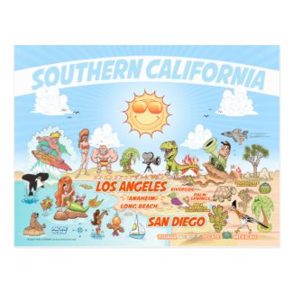 Southern California Beach Paradise Postcard