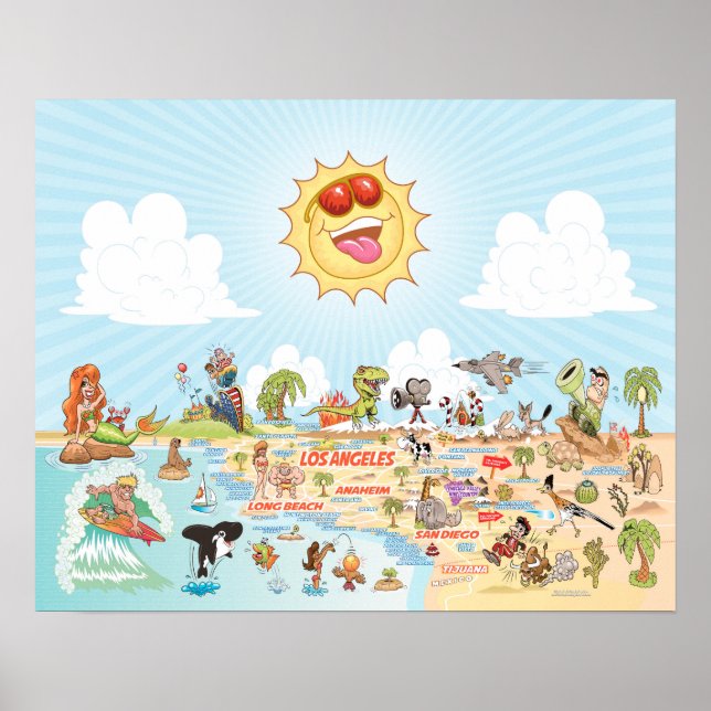 Southern California Blue Sky Poster (Front)