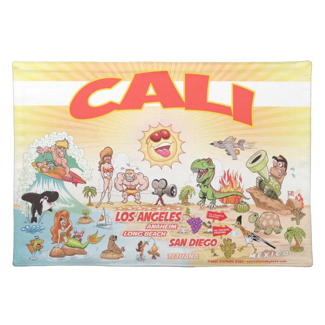 Southern California Cloth Placemat (Front)