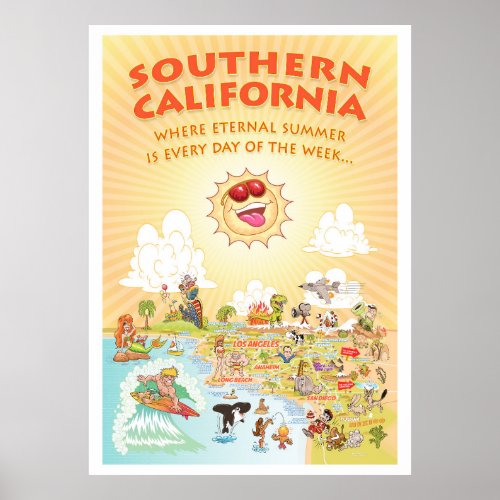 Southern California Eternal Summer Giant Poster