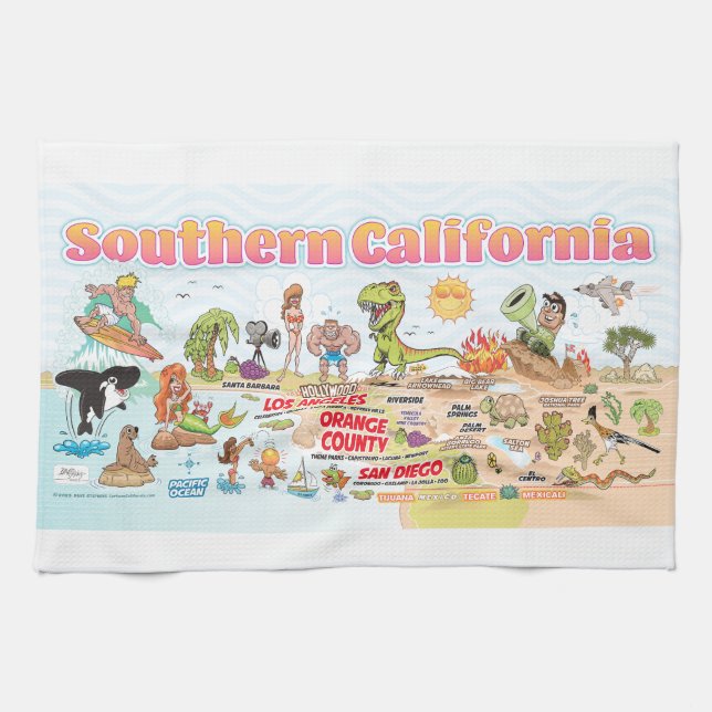 Southern California Kitchen Towel (Horizontal)