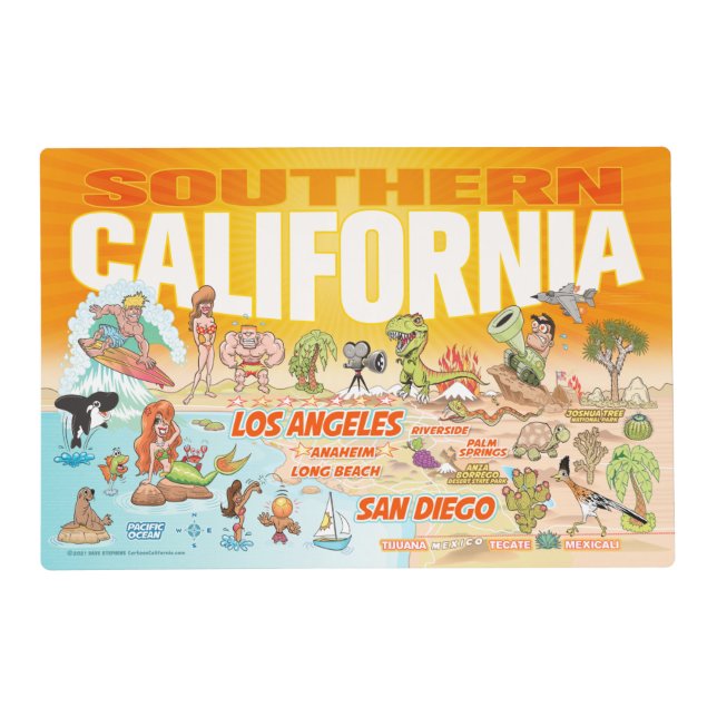 Southern California Laminated Placemat (Front)