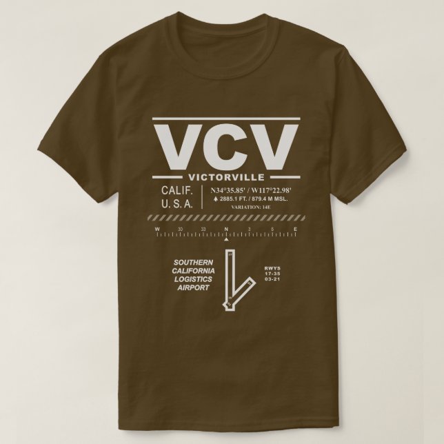 Southern California Logistics Airport VCV T-Shirt (Design Front)