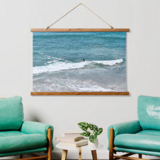 Southern California Lonely Surfer Hanging Tapestry