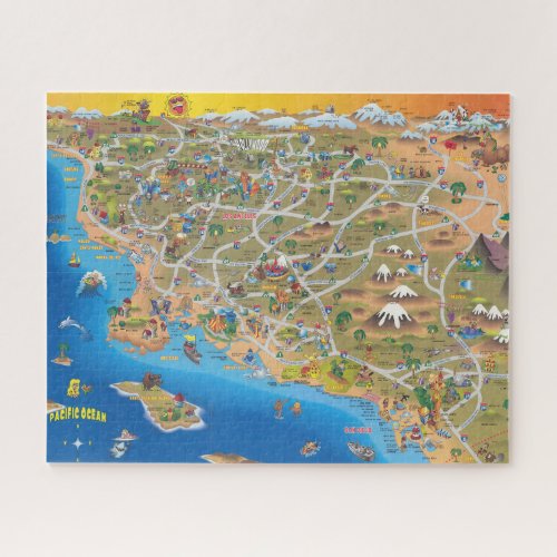Southern California map Jigsaw Puzzle