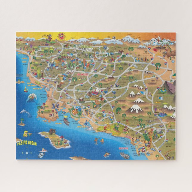 Southern California map Jigsaw Puzzle (Horizontal)