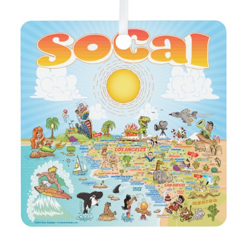 Southern California Metal Ornament