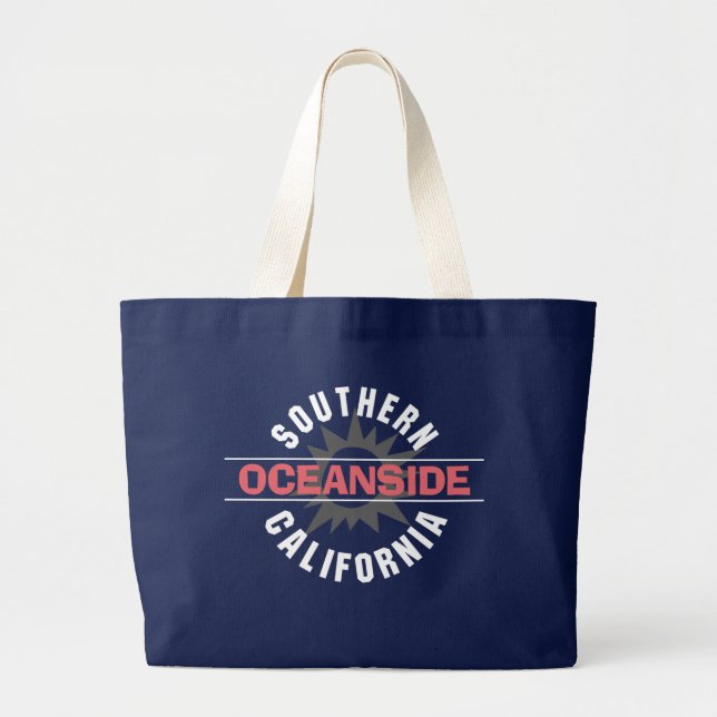 Southern California - Oceanside Large Tote Bag (Front)