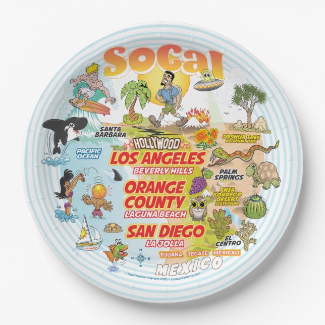 Southern California Paper Plates (Front)