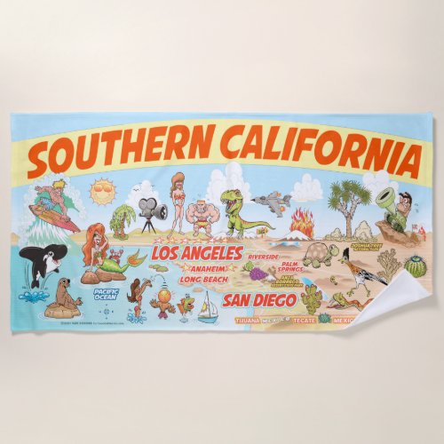 Southern California Paradise Beach Towel