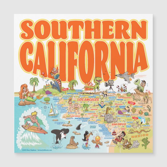 Southern California Souvenir Magnet (Front)