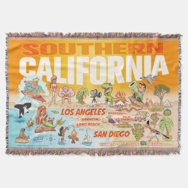 Southern California Throw Blanket (Front)