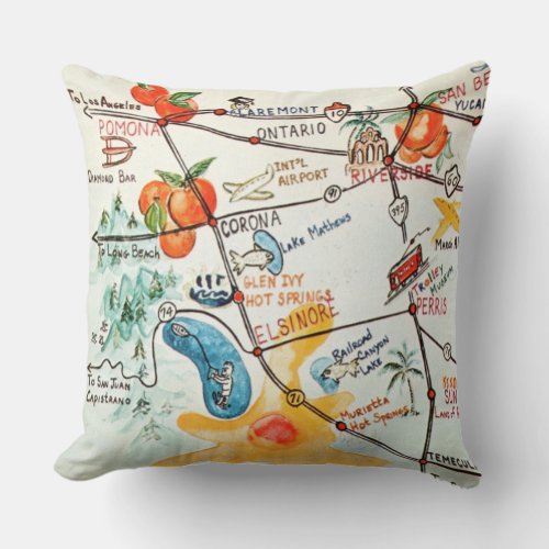 Southern California Throw Pillow