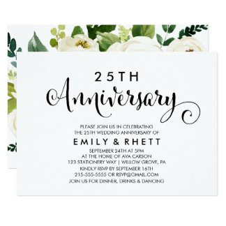 Southern Calligraphy | Floral Wedding Anniversary Invitation