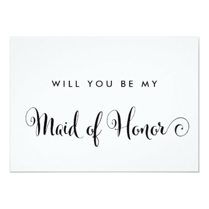 Southern Calligraphy Will You Be My Maid of Honor Card