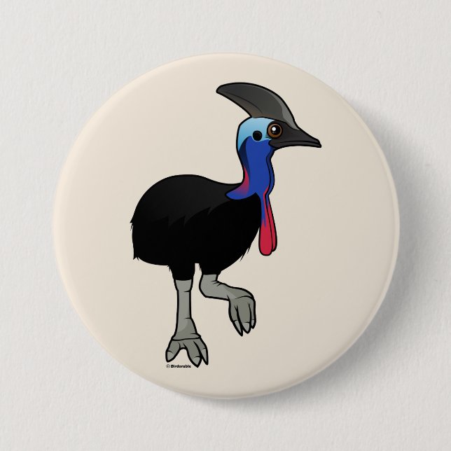 Southern Cassowary Pinback Button (Front)