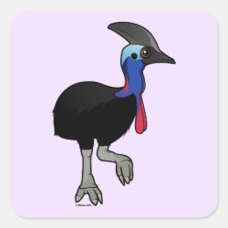 Southern Cassowary Square Sticker
