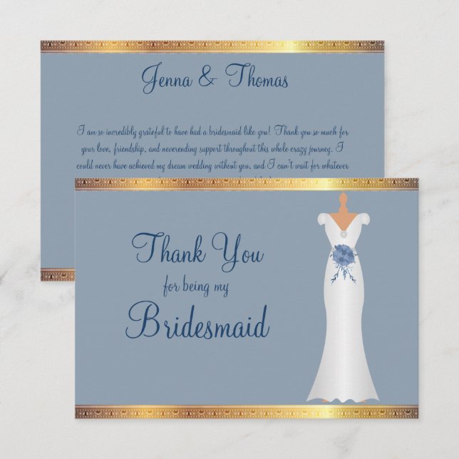Southern Charm, Bridesmaid Thank You  (Front/Back)