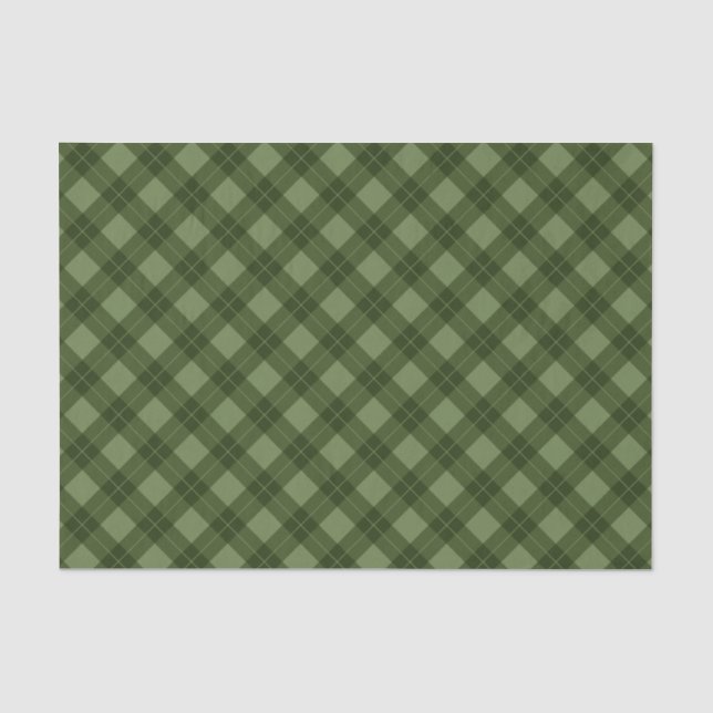 Southern Charm | Green Plaid Holiday Tissue Paper (Front)