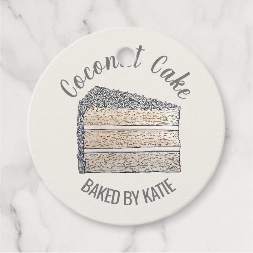 Southern Coconut Layer Cake Baked By Homemade Favor Tags