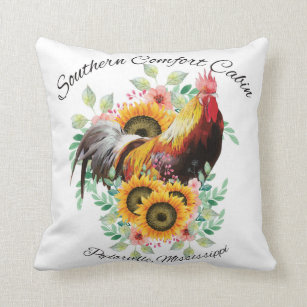 Southern Comfort Cabin Pillow   Rooster