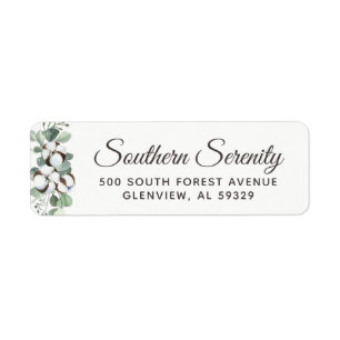 Southern Cotton & Botanical Minimalist Address Label