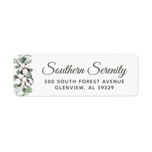 Southern Cotton  Botanical Minimalist Address Label
