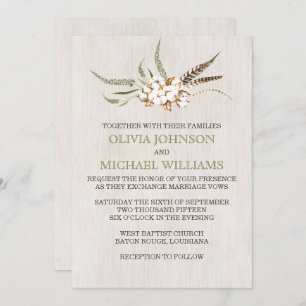 Southern Cotton Wedding Invitations