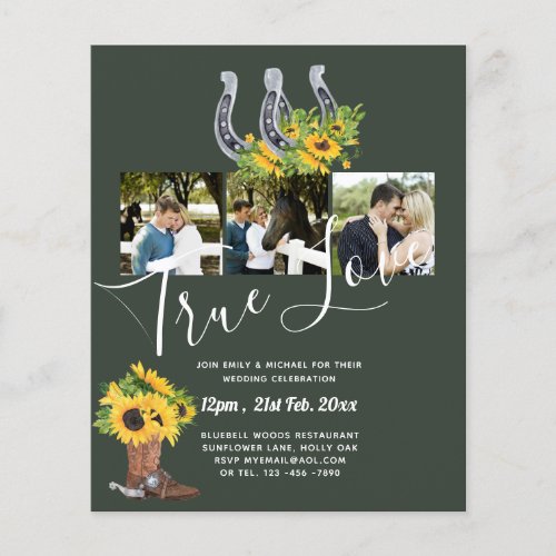 Southern Country Rustic Photo BUDGET Wedding       Flyer